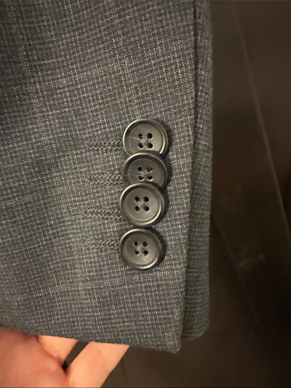 Banana Republic Gray Windowpane Men's Suit Blazer and Pants set